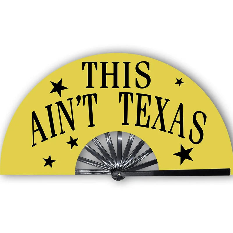 Western Rodeo Wooden Bamboo Hand Fan