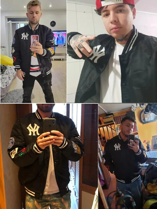 Men's MLB New York Yankees Embroidered Streetwear Baseball Bomber Jacket