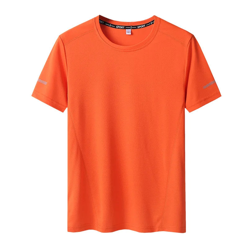 Men's Oversized O-Neck Quick Dry Short Sleeve Solid Color T-Shirt to 9X Big & Tall