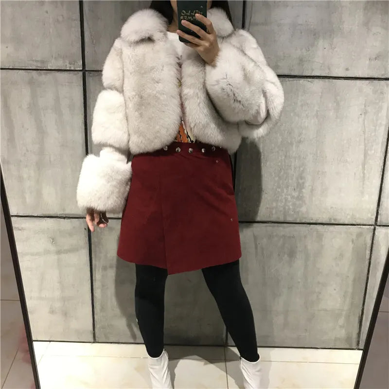 Faux Fur Plush Ladies Jacket