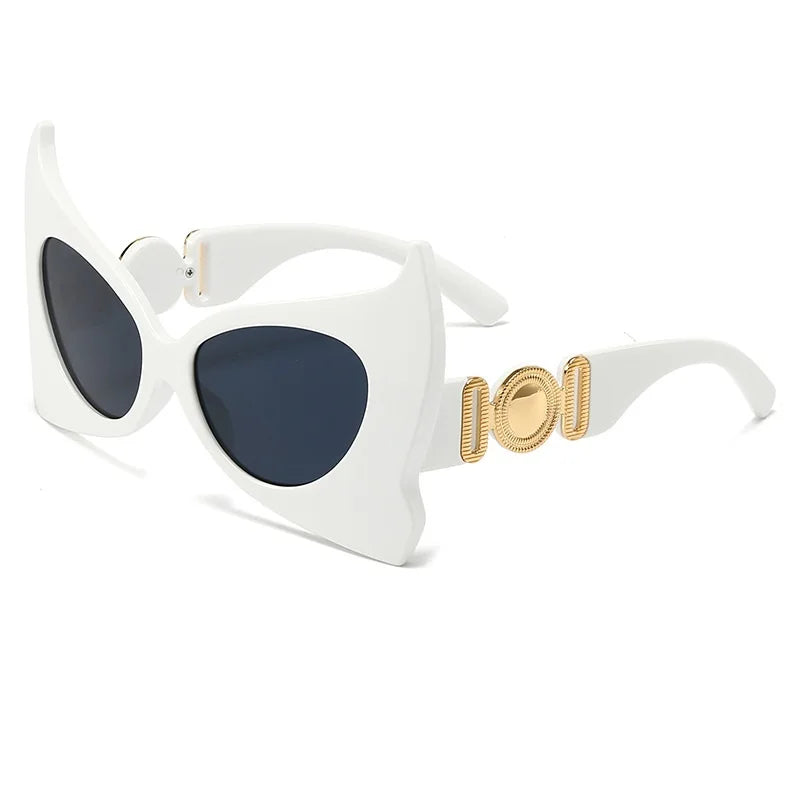 Oversized Pointed Cat Eye Vintage Designer UV400 Luxury Sunglasses