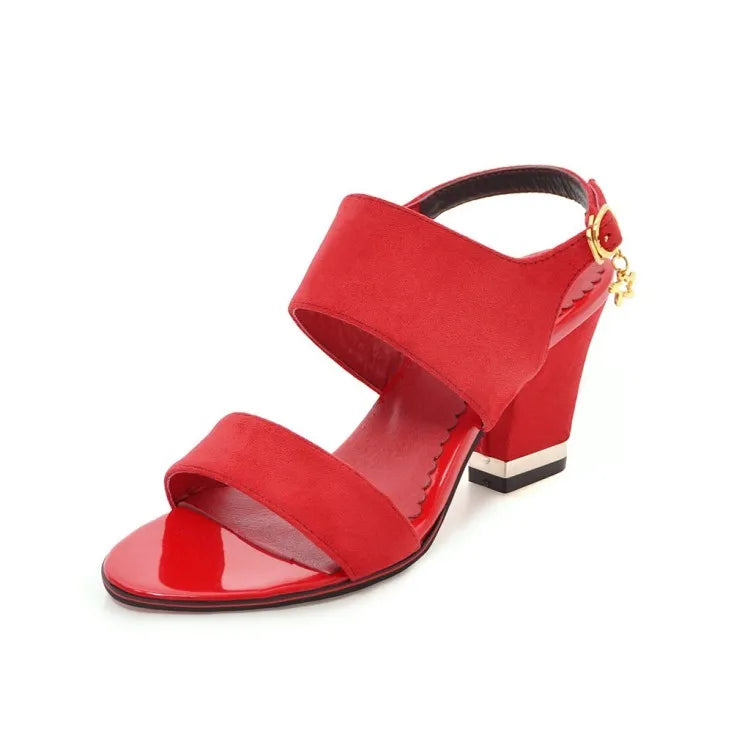 Double Strap Slingback Open Toe Platform Sandals