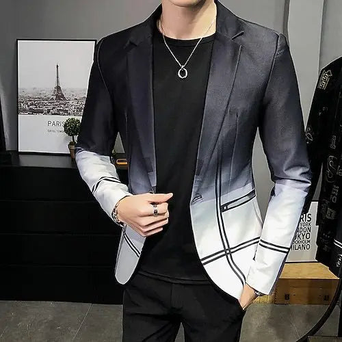 Men's Colorblock Contrast/Plaid/Sparkling Glitter Assorted Single Breasted Blazer Jackets to 5X Big & Tall