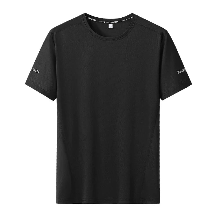 Men's Oversized O-Neck Quick Dry Short Sleeve Solid Color T-Shirt to 9X Big & Tall
