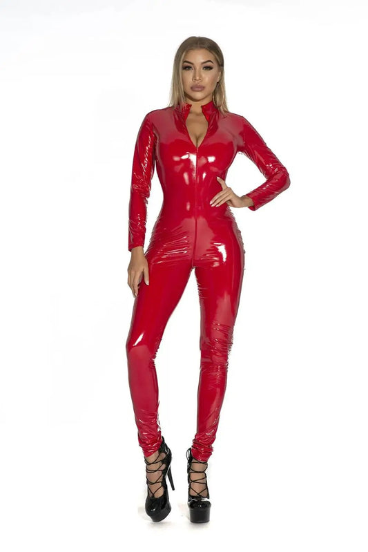 Latex Catsuit Wetlook Full PVC Jumpsuit to 5X