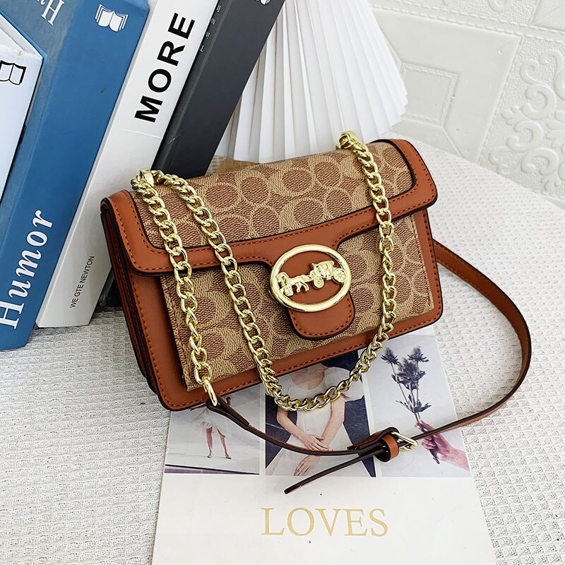 Chain Shoulder Replica Leather Purse