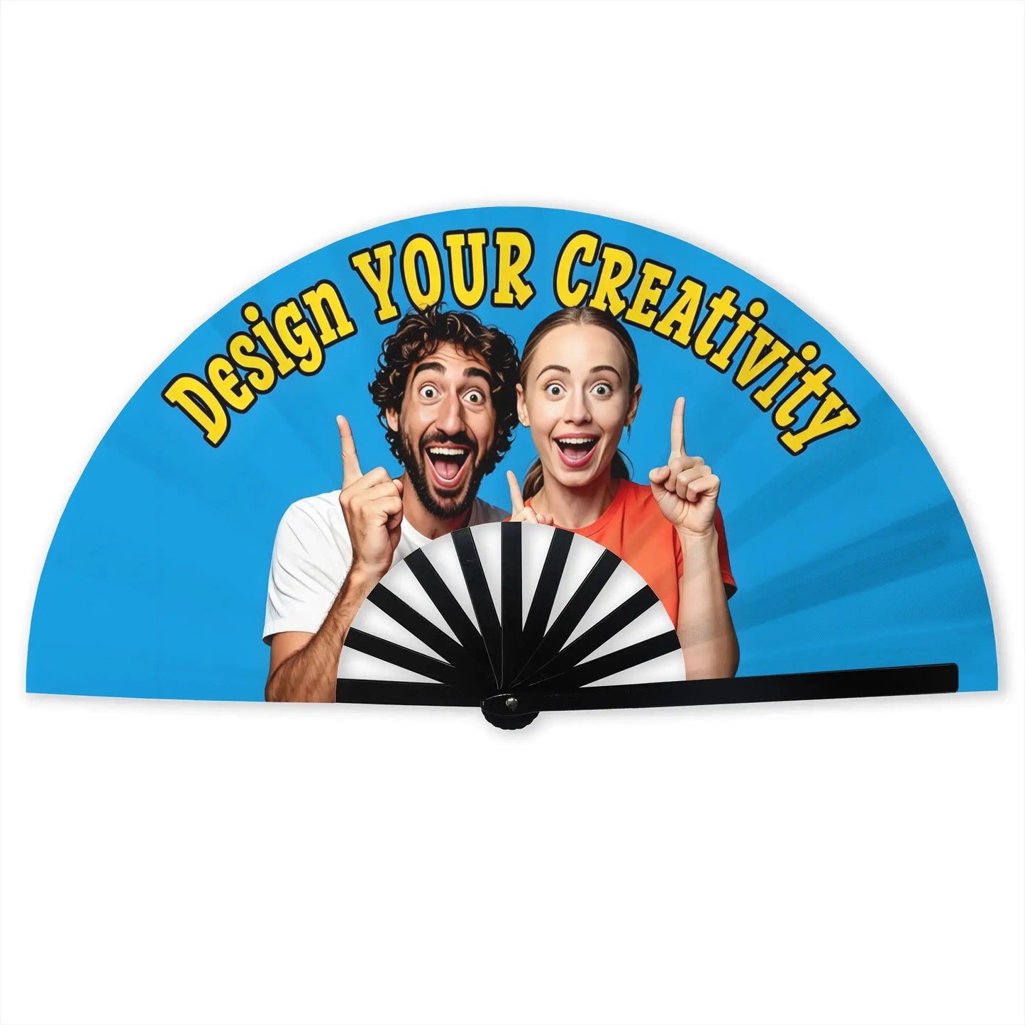 Customized Personalized Design Text Foldable Rodeo Fan