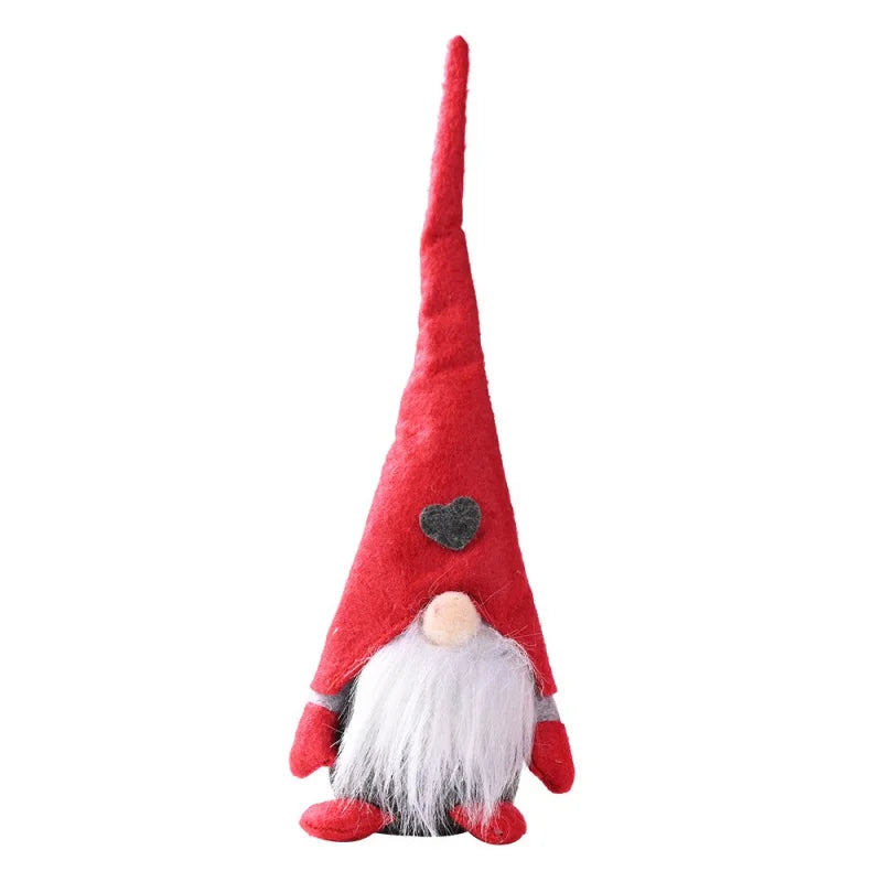 Handmade Christmas Decor Plush Faceless Elf Doll Gnome