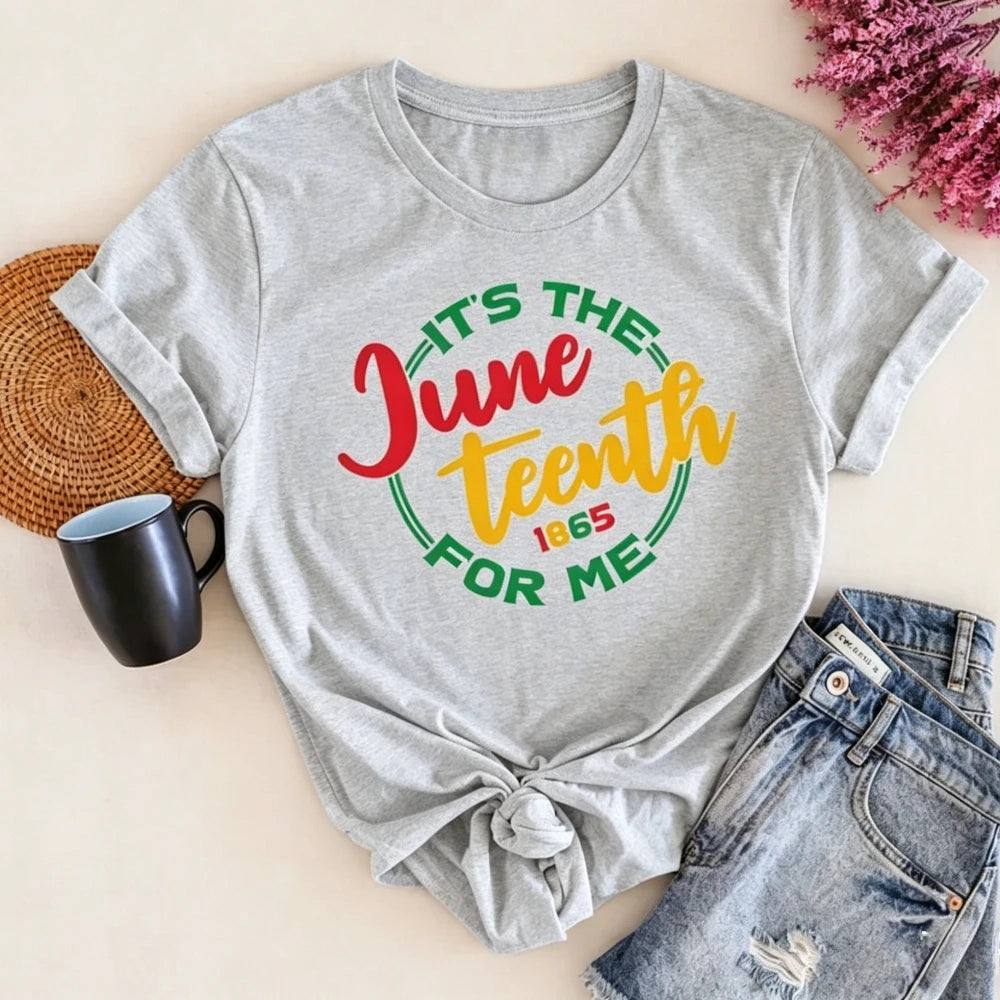 "It's The Juneteenth for Me" 1865 Letter Print Unisex T-Shirt