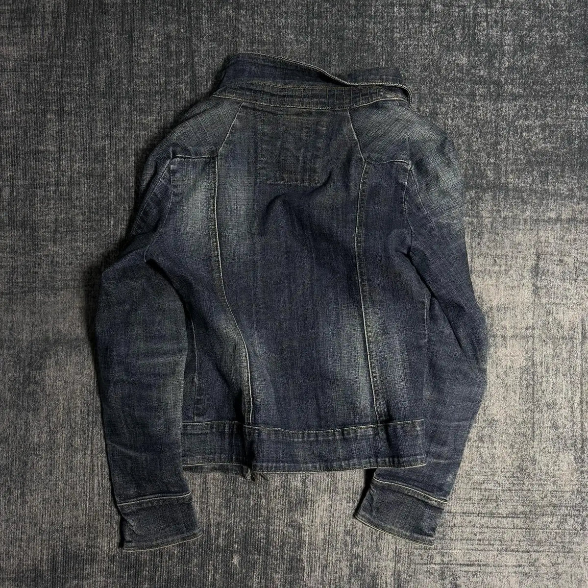Y2K Vintage Blue Denim Jacket Women Harajuku Fashion  Short Multi Zip Zipper Coat Gothic Punk Sexy Slim Fit Stand Collar Jacket