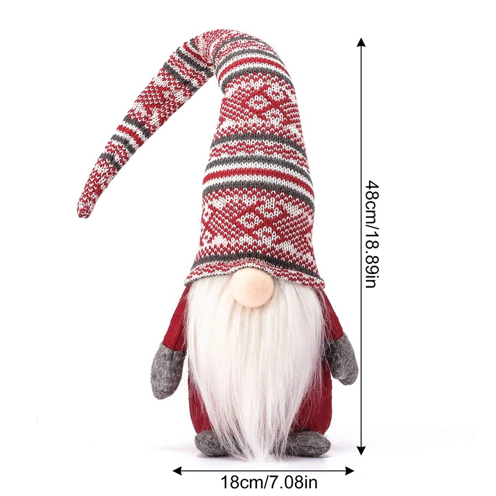 Handmade Christmas Decor Plush Faceless Elf Doll Gnome