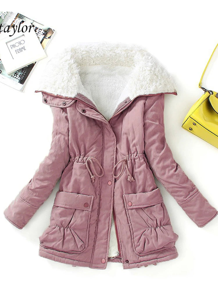 Women's Slim Cotton Padded Winter Zipper Coat