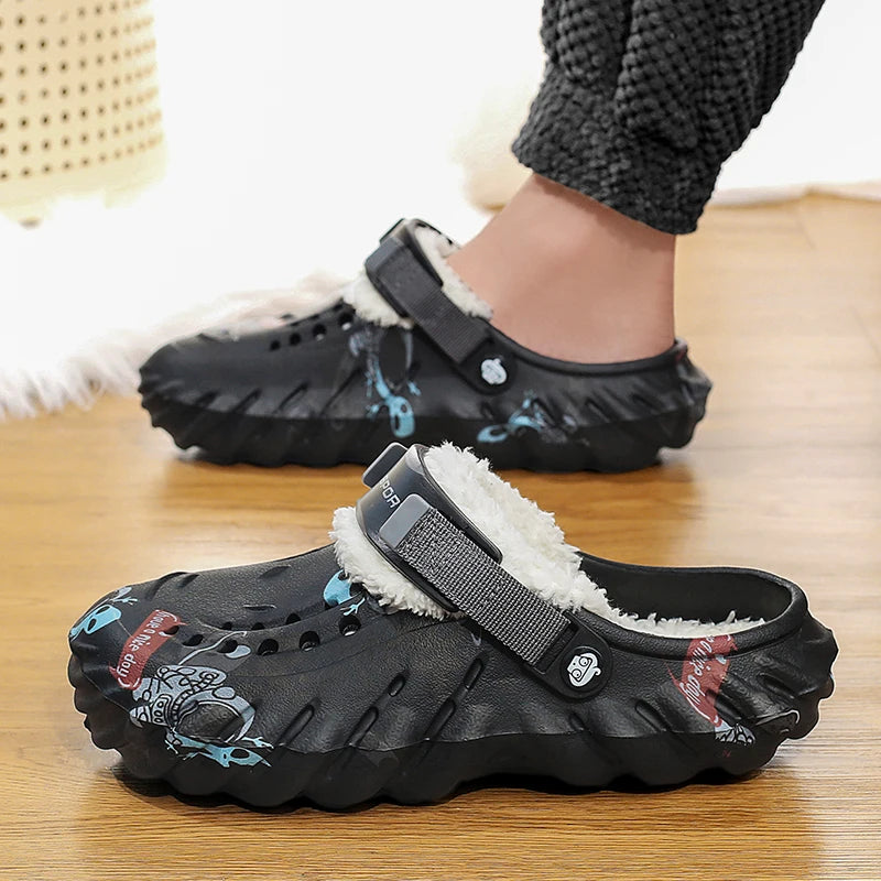Men's Cartoon 3D Graphic Slip-On Croc Slides