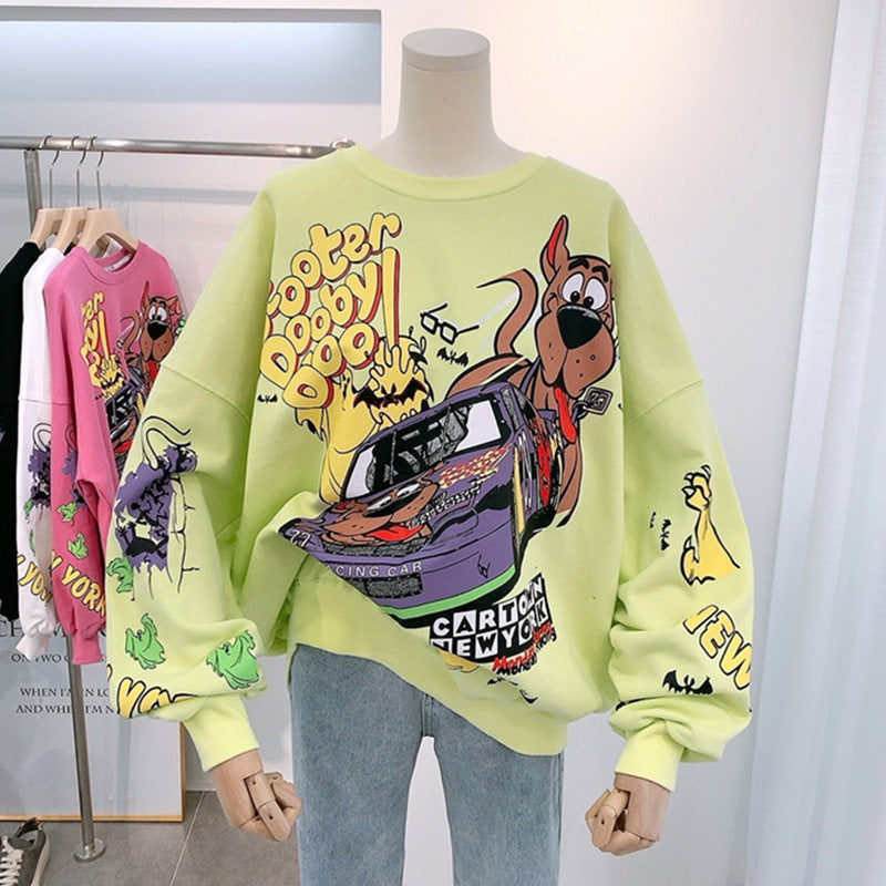 Scooby Doo Printed Hoodie Cotton Oversized Sweatshirt