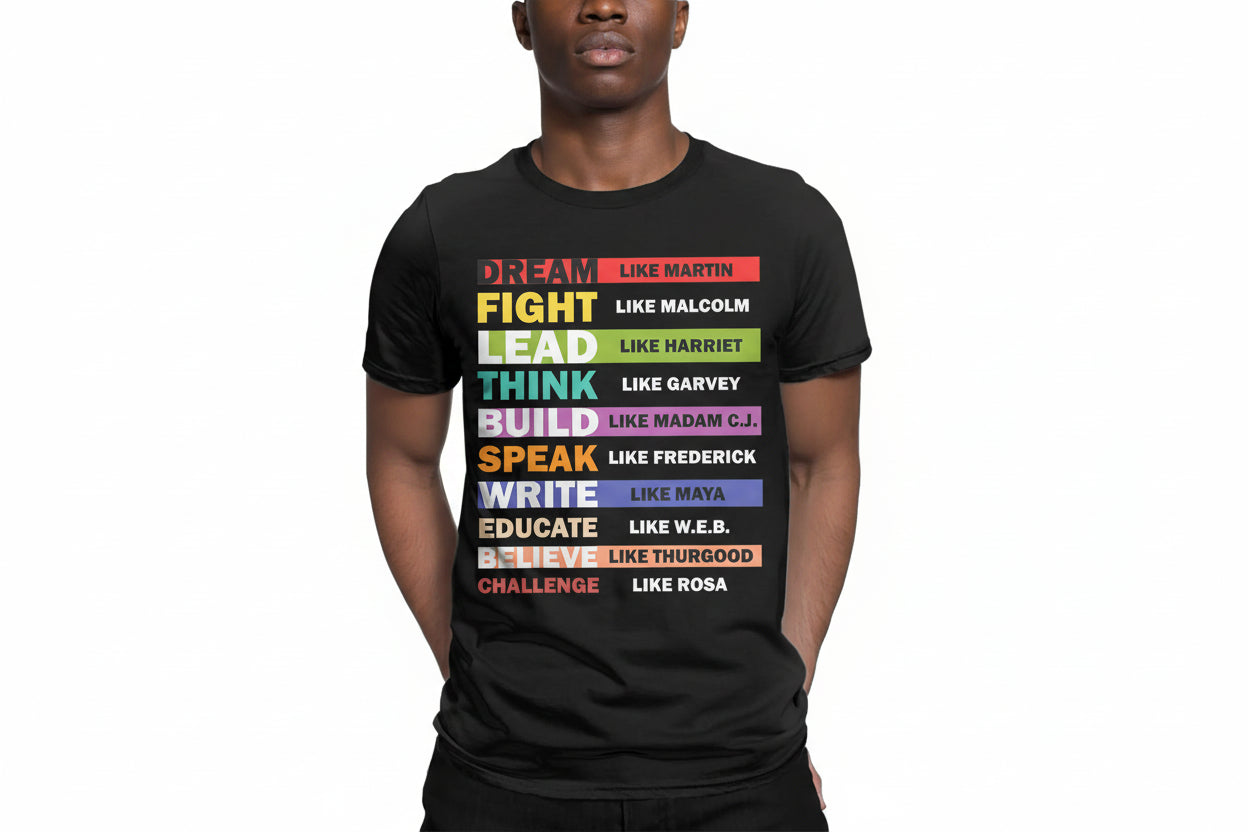 Men's Black Lives Matters Leaders Black History Month Cotton T-Shirt