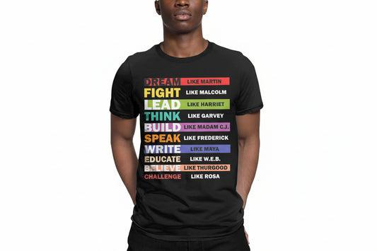 Men's Black Lives Matters Leaders Black History Month Cotton T-Shirt