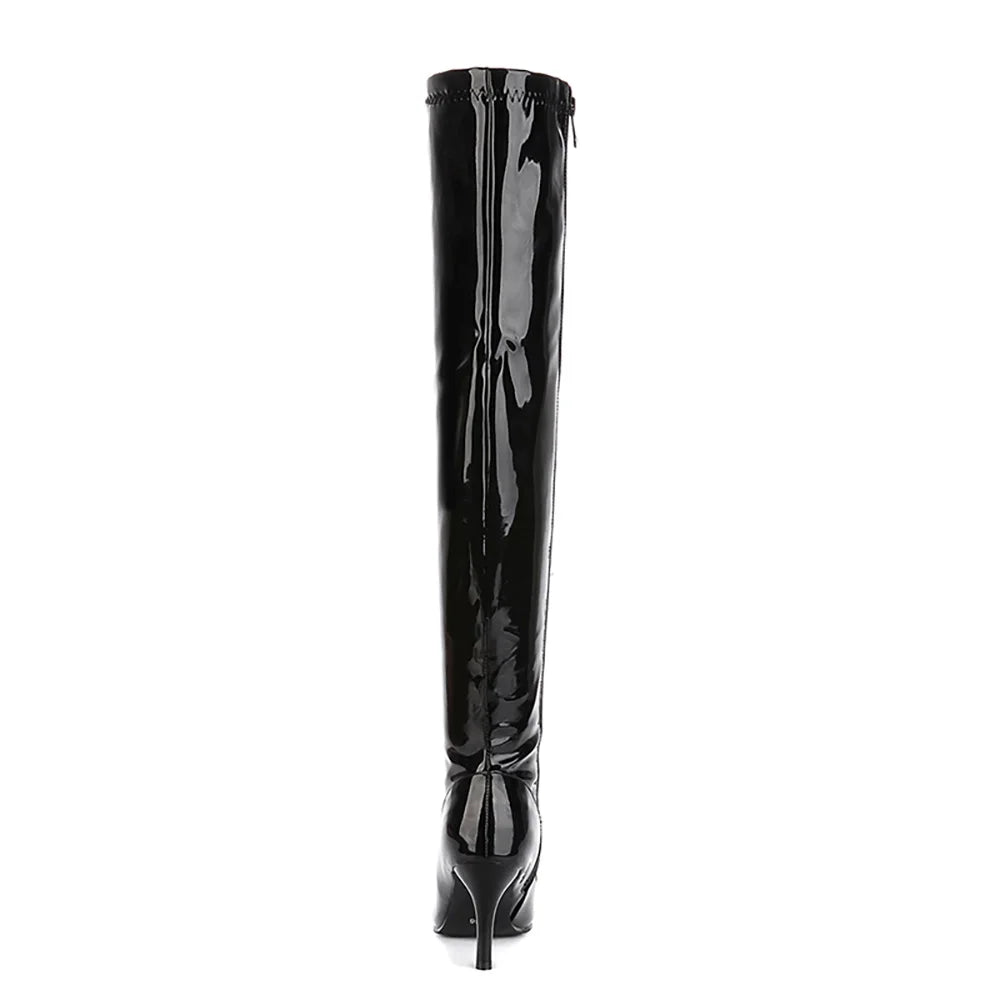 Glossy Thigh High Women's Boots