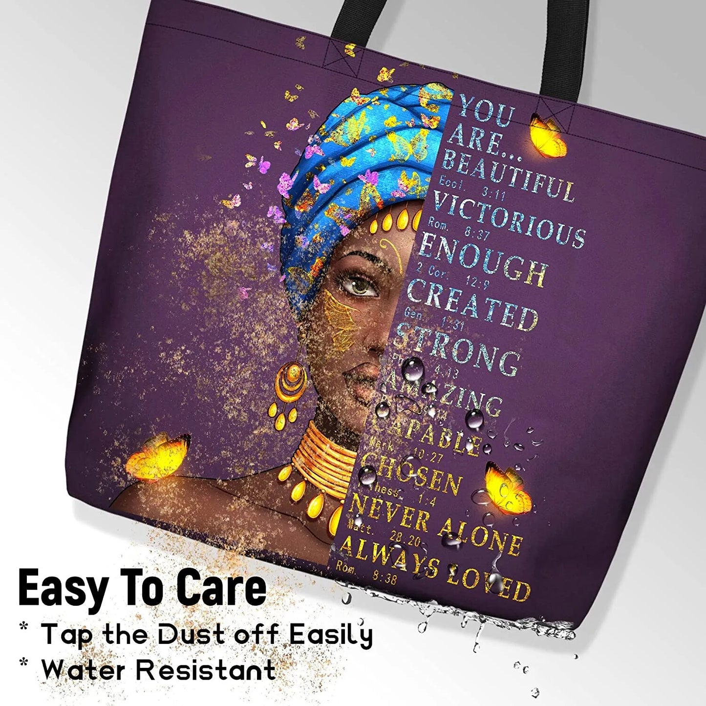 African American Black Woman Art Tote Shopping Bag