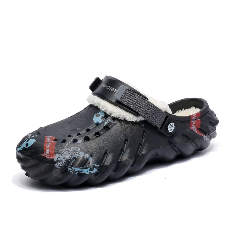 Men's Cartoon 3D Graphic Slip-On Croc Slides