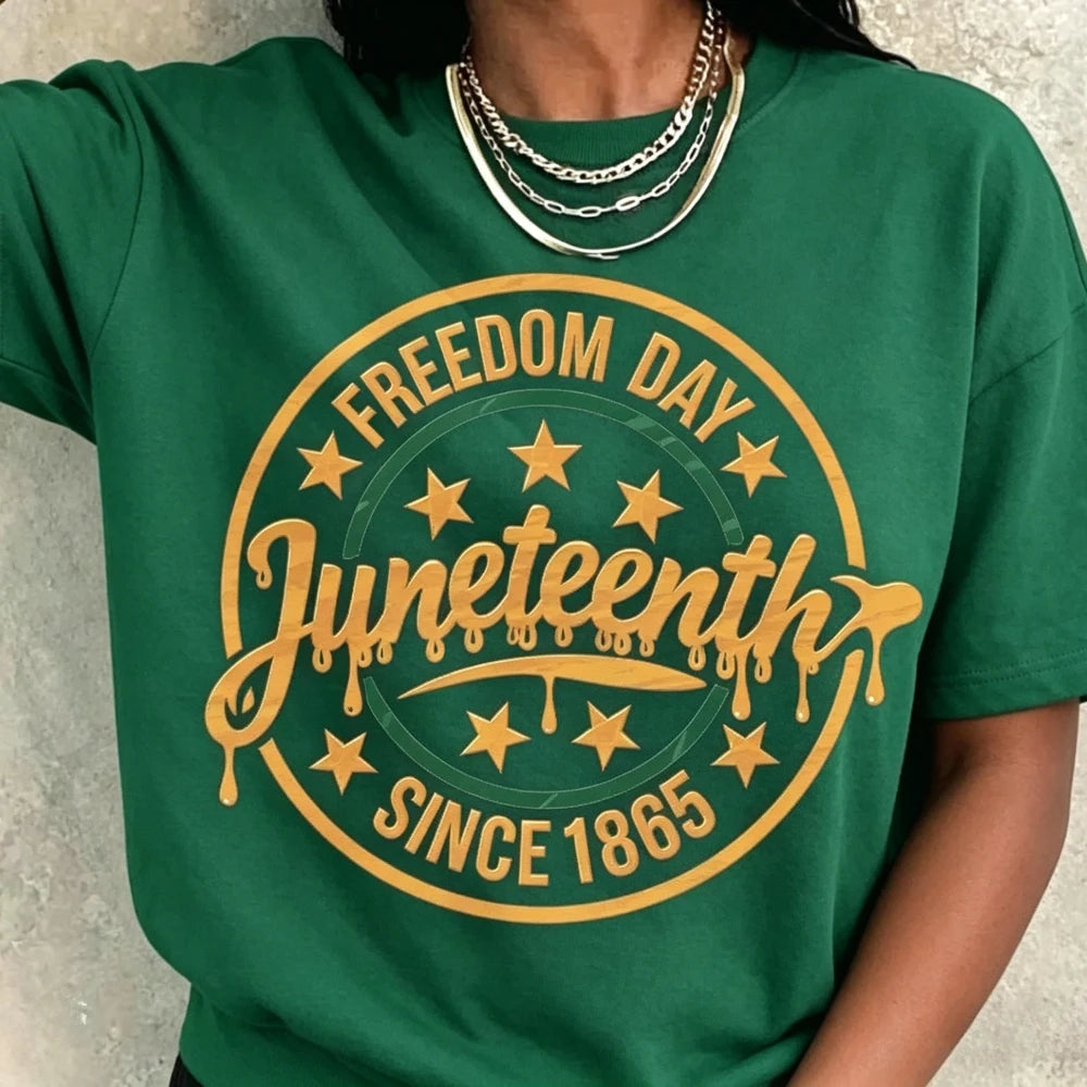 Juneteenth 1865 Freedom Day Since 1865 T-Shirt to 3X Plus Size