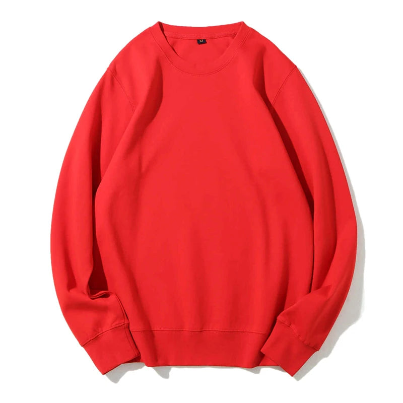 Men's Customized Personalized Logo O-Neck Long Sleeve Sweatshirt to 3X Big & Tall