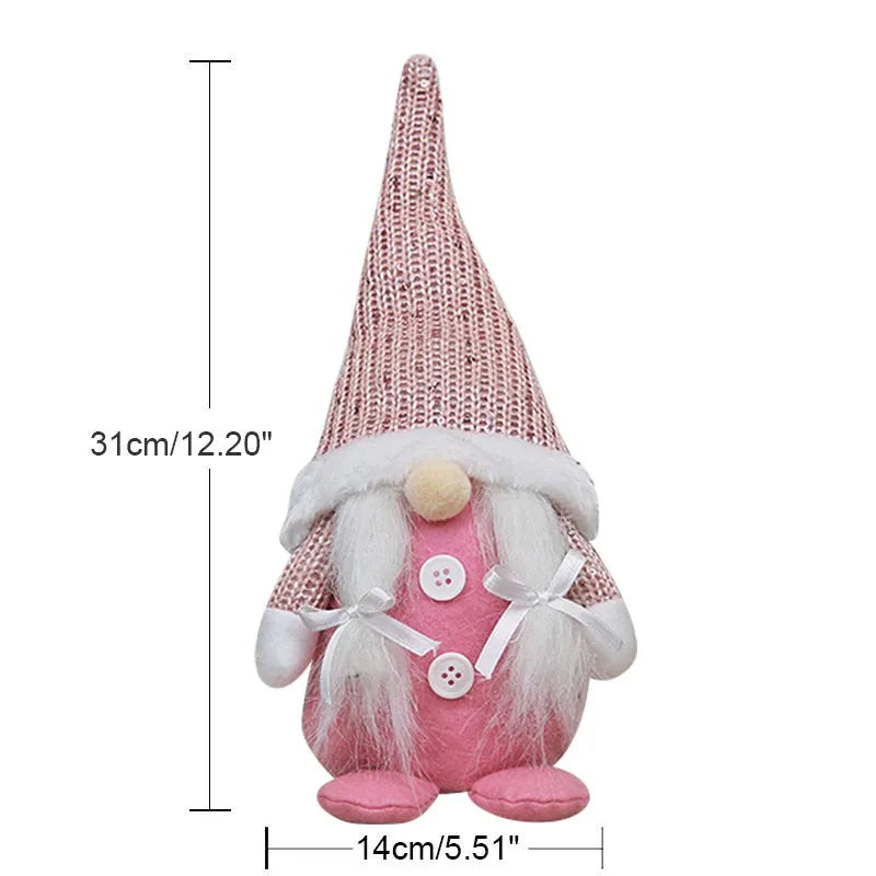 Handmade Christmas Decor Plush Faceless Elf Doll Gnome