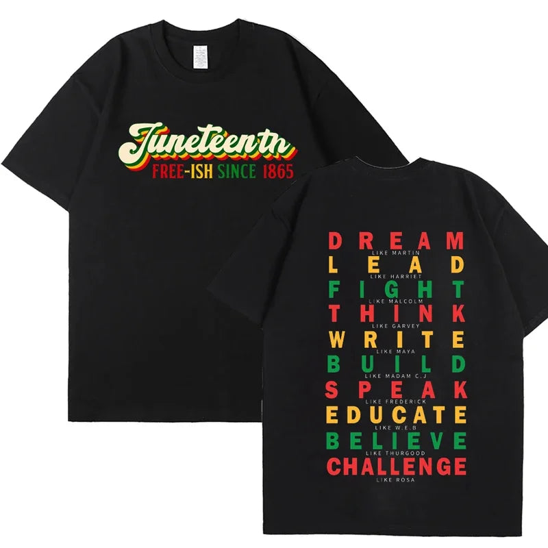Men's "Juneteenth Freeish Since 1865" O-Neck Short Sleeve T-Shirt to 5X Big & Tall