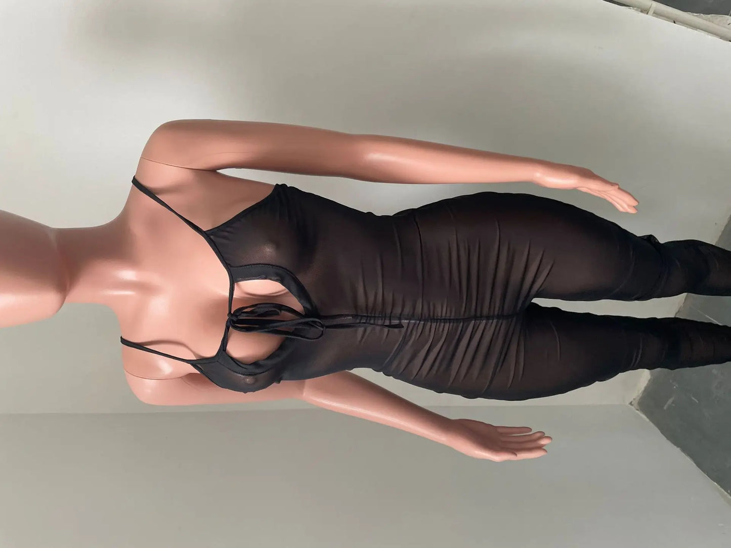 Women's Pleated Me Tight Jumpsuit Comfortable l Waist Polyester Fiber Casual Pants European Sle Mid-aged Women