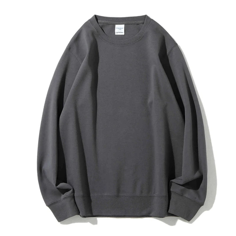 Men's Customized Personalized Logo O-Neck Long Sleeve Sweatshirt to 3X Big & Tall
