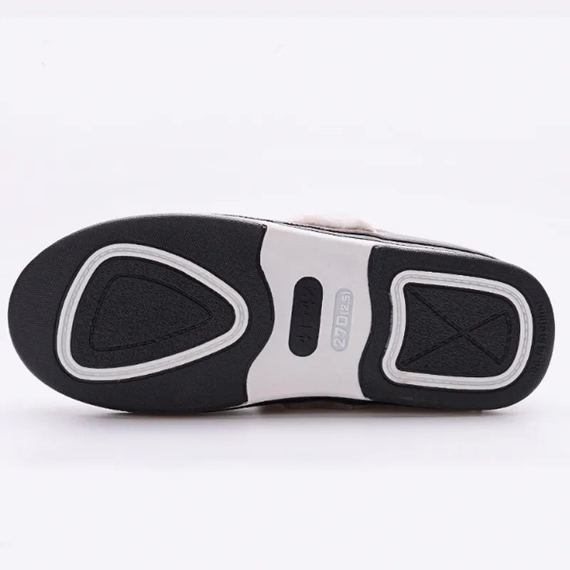 Men's Indoor PU Leather Waterproof House Slippers