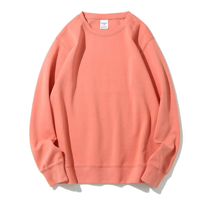 Men's Customized Personalized Logo O-Neck Long Sleeve Sweatshirt to 3X Big & Tall