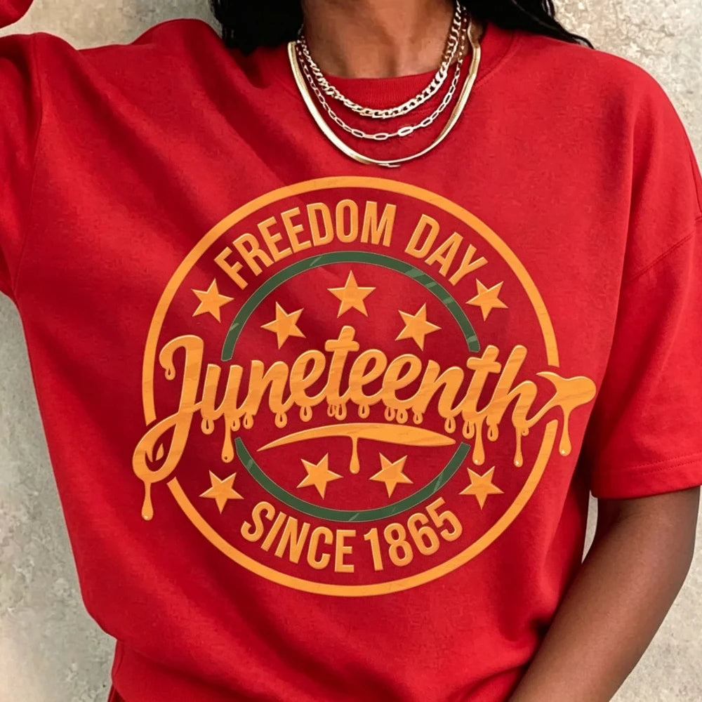 Juneteenth 1865 Freedom Day Since 1865 T-Shirt to 3X Plus Size