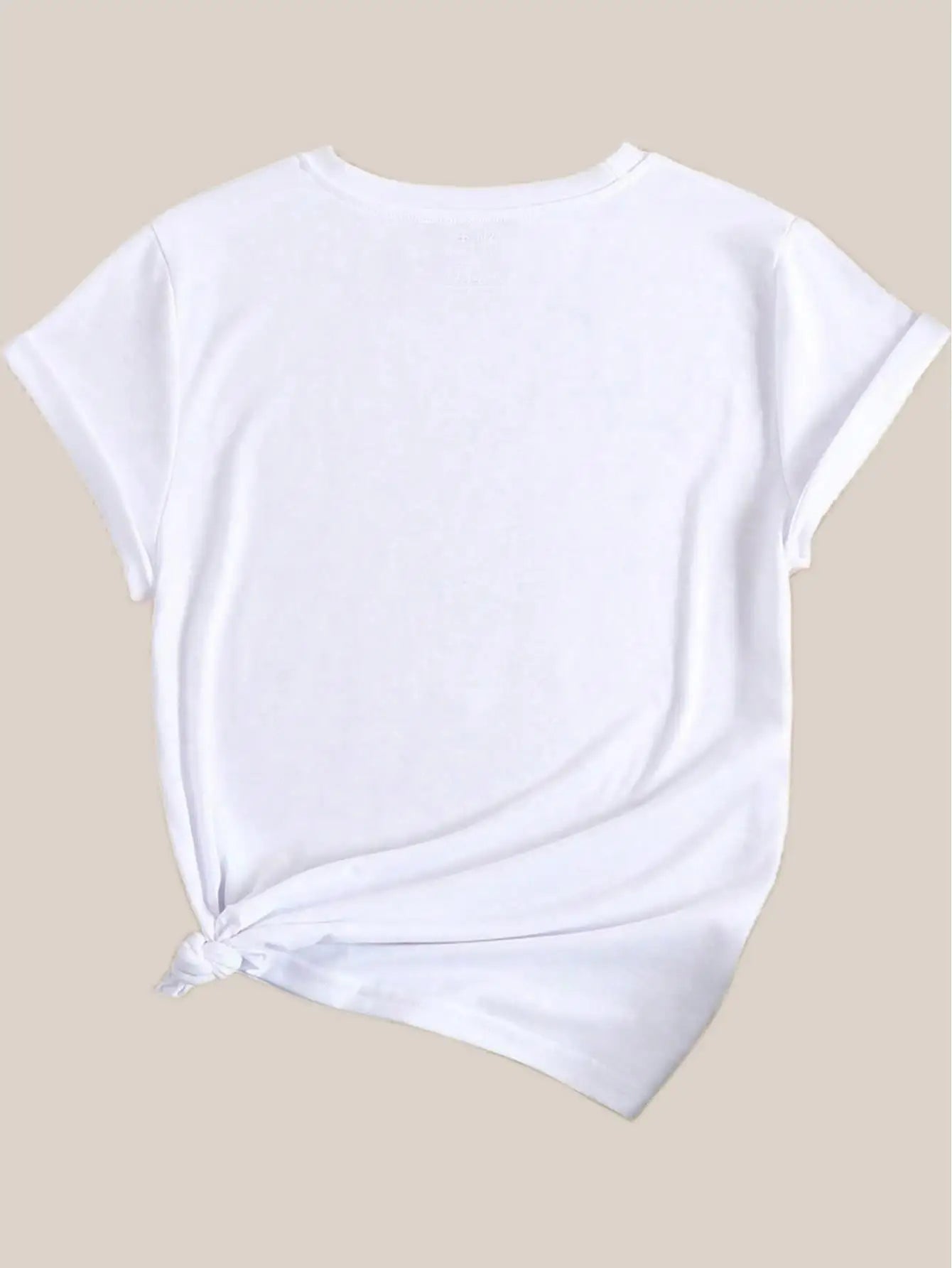 White Rainbow Heart Graphic Print Short Sleeve Women's Cotton T-Shirt