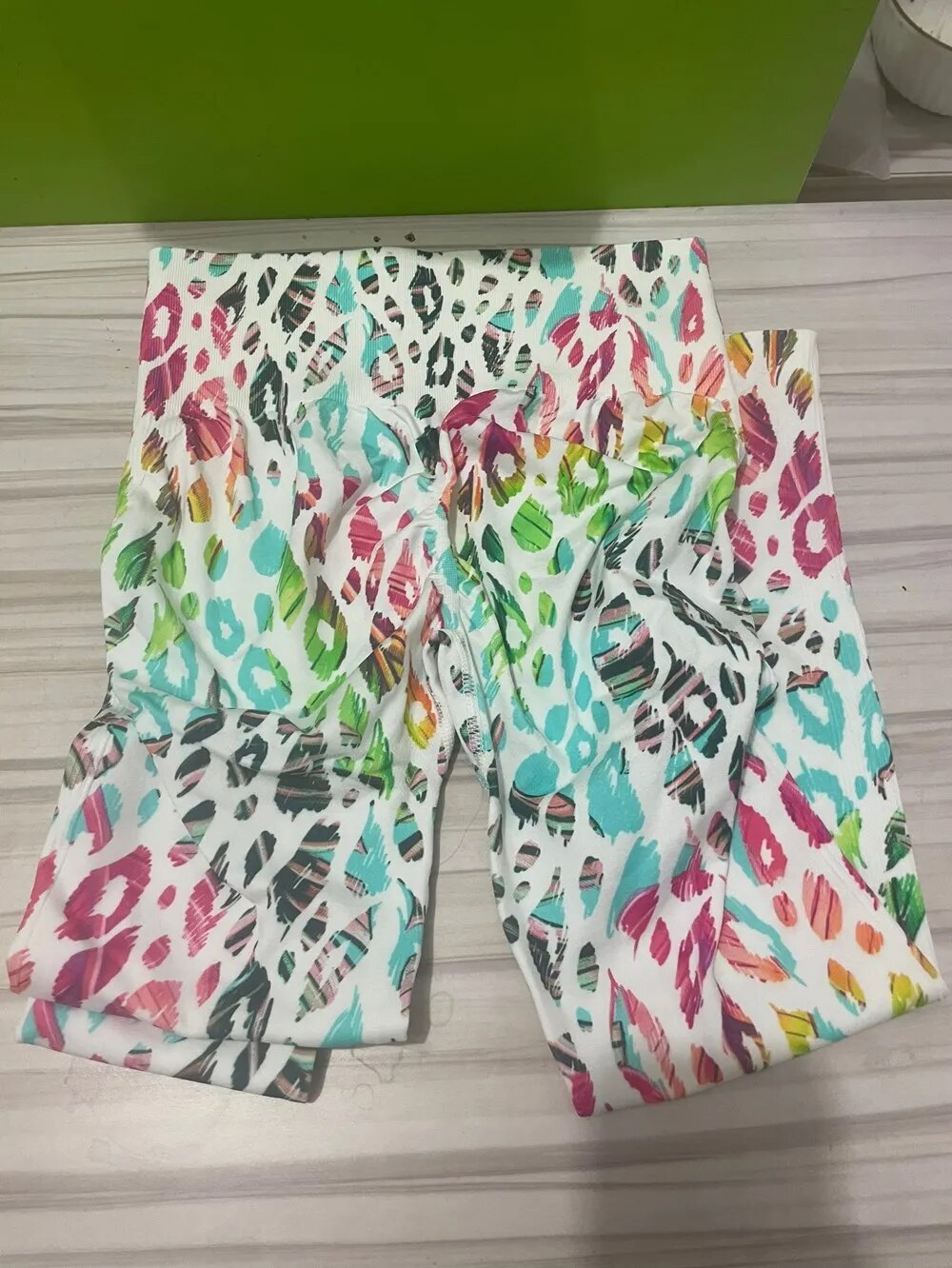 Leopard/Tie-Dye/Floral 3D Printed Spandex Seamless High Waist Fitness Push Up Leggings