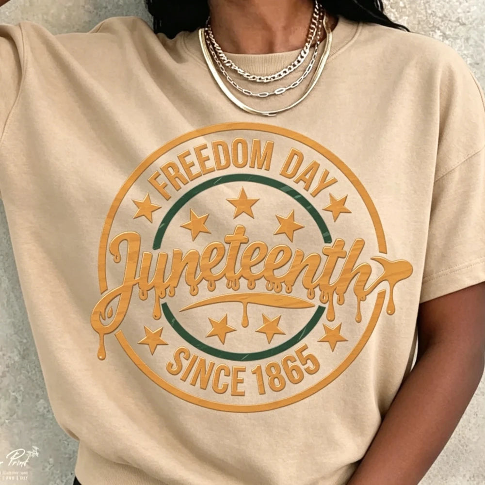 Juneteenth 1865 Freedom Day Since 1865 T-Shirt to 3X Plus Size