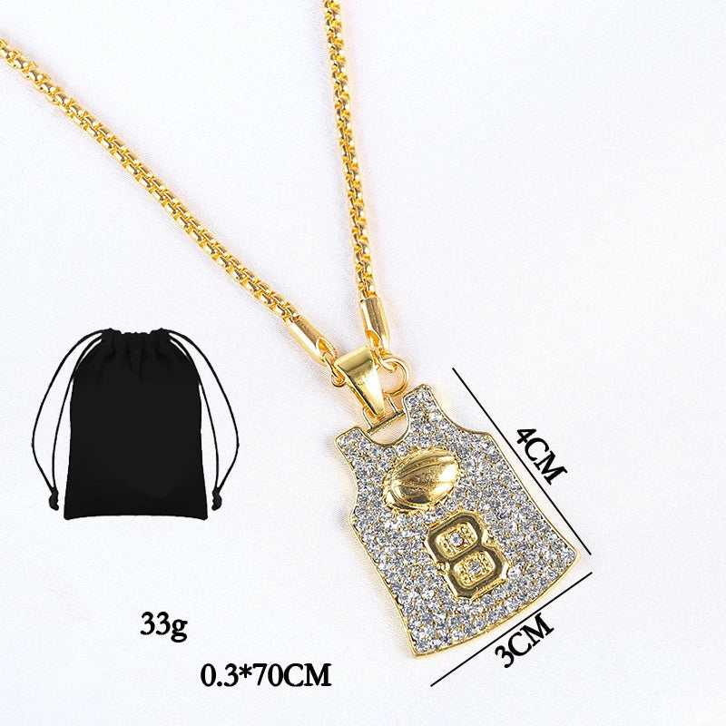 Basketball Lakers/Bulls Champion  Commemorative Stainless Steel Pendant Chain Necklace or Ring