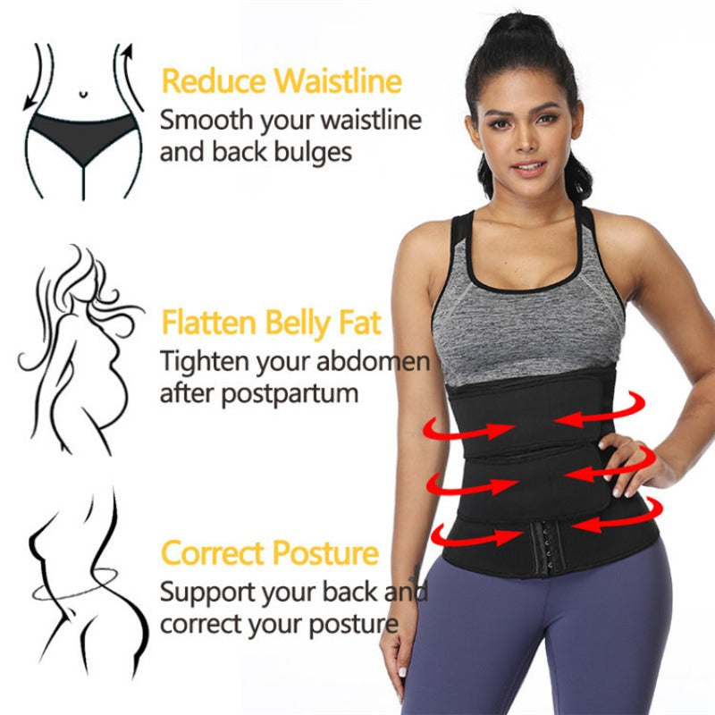 Women's Triple Cross Strap Corset Waist Trainer Belt