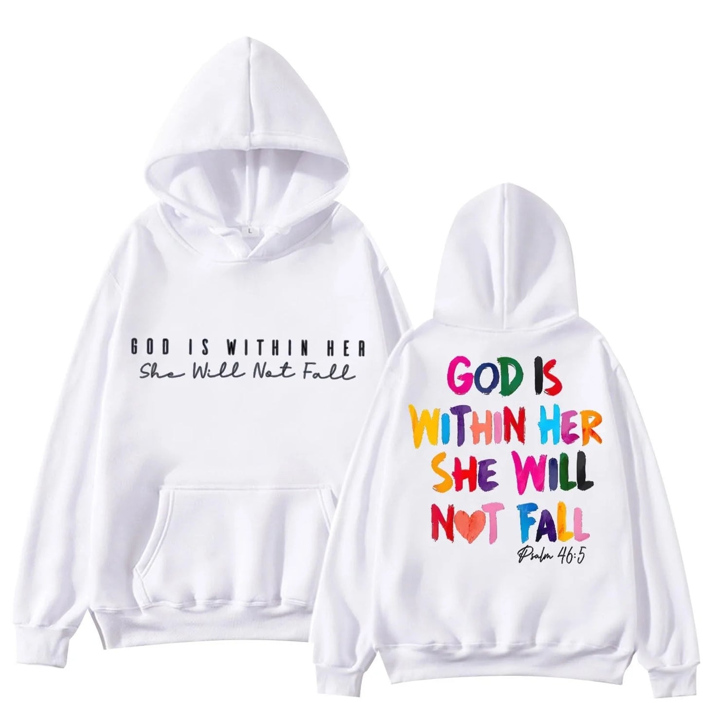 "God Is Within Her She Will Not Fail" Women's Pullover Hoodie Sweatshirt