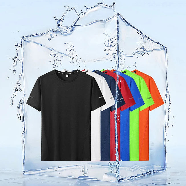 Men's Oversized O-Neck Quick Dry Short Sleeve Solid Color T-Shirt to 9X Big & Tall