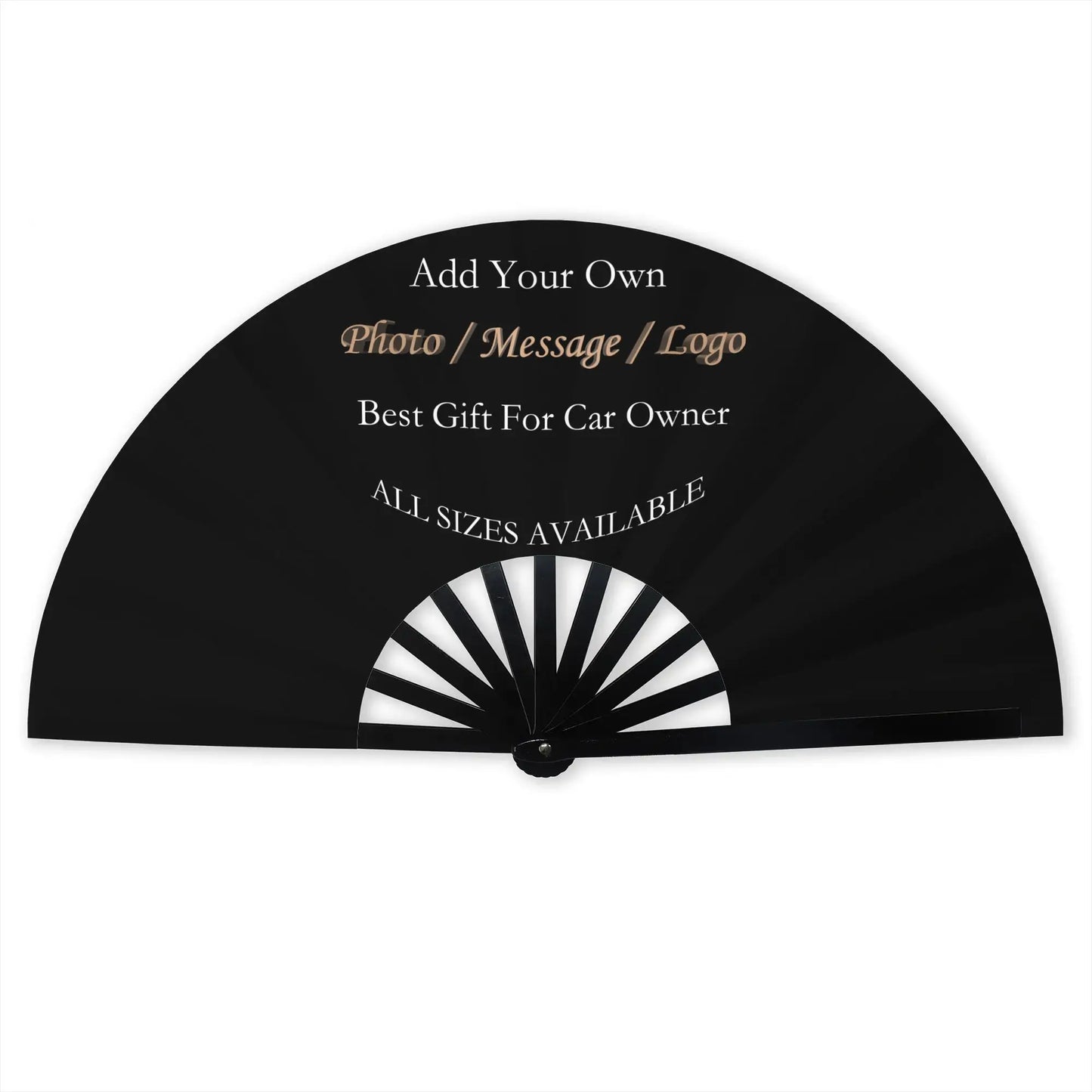Customized Personalized Design Text Foldable Rodeo Fan