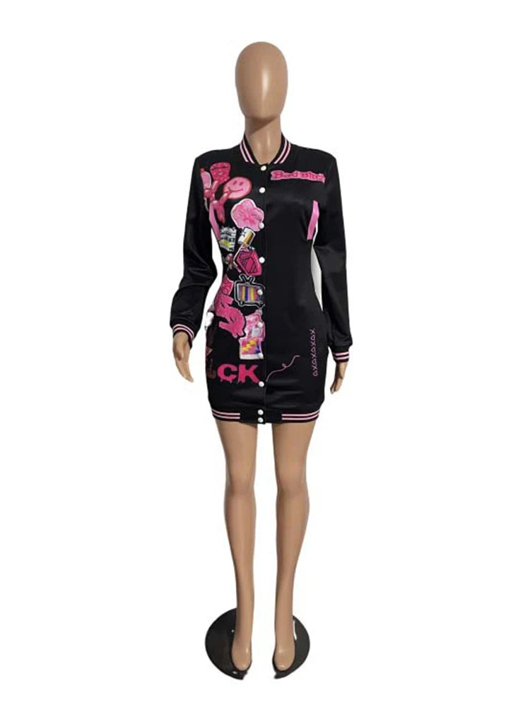 Elegant and Beautiful Womens Dresses Winter Long Sleeve Sexy Punk Mini Dress Black Short Tight Dress Wholesale Dropshipping