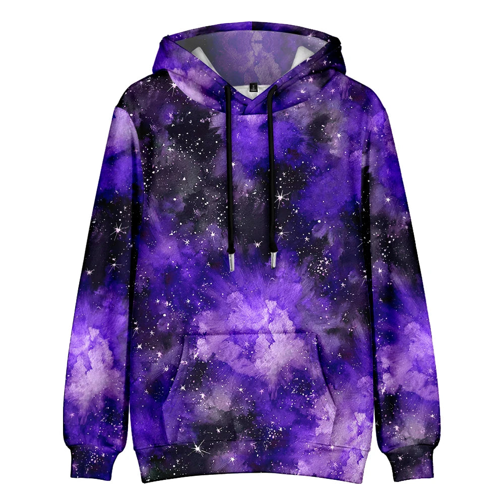 Men's Gradient Tie Dye Streetwear Pocket Oversized Pullover Hoodie Sweatshirt