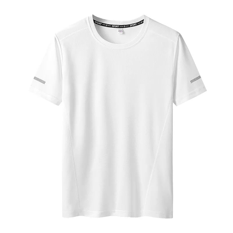 Men's Oversized O-Neck Quick Dry Short Sleeve Solid Color T-Shirt to 9X Big & Tall