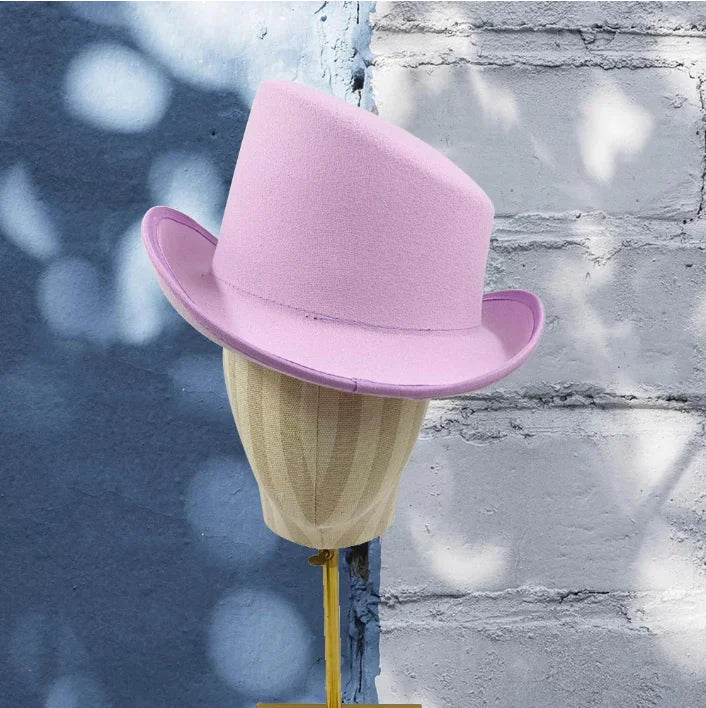Unisex British High Feather Detail Derby Bowler Fedora Hat