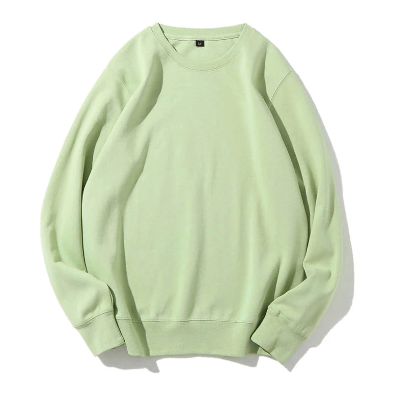 Men's Customized Personalized Logo O-Neck Long Sleeve Sweatshirt to 3X Big & Tall
