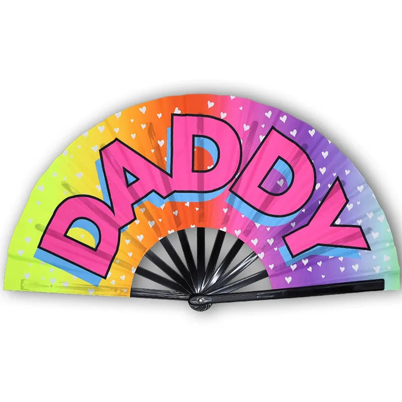 Western Rodeo Wooden Bamboo Hand Fan