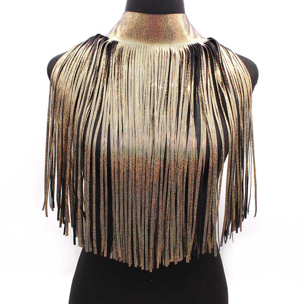 Tassel Fringe Design Leather Body Necklace