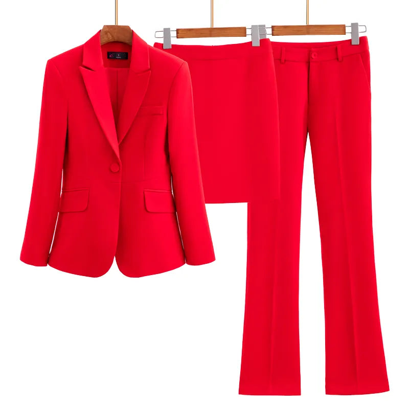 Ladies Temperament Business Formal Slim Blazer & Pants