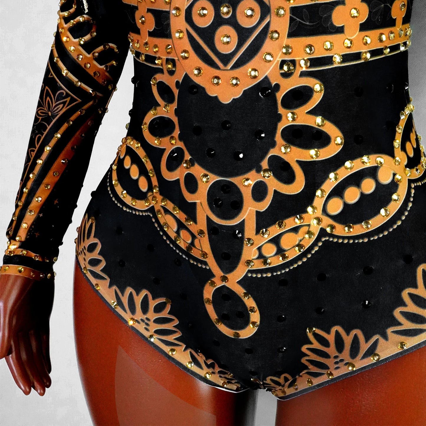 Luxury Rhinestone Fringe Bodysuit Sparkly Sequin Leotard Women Stage Performance Wear Drag Queen Costume Nightclub GOGO Dance Ou