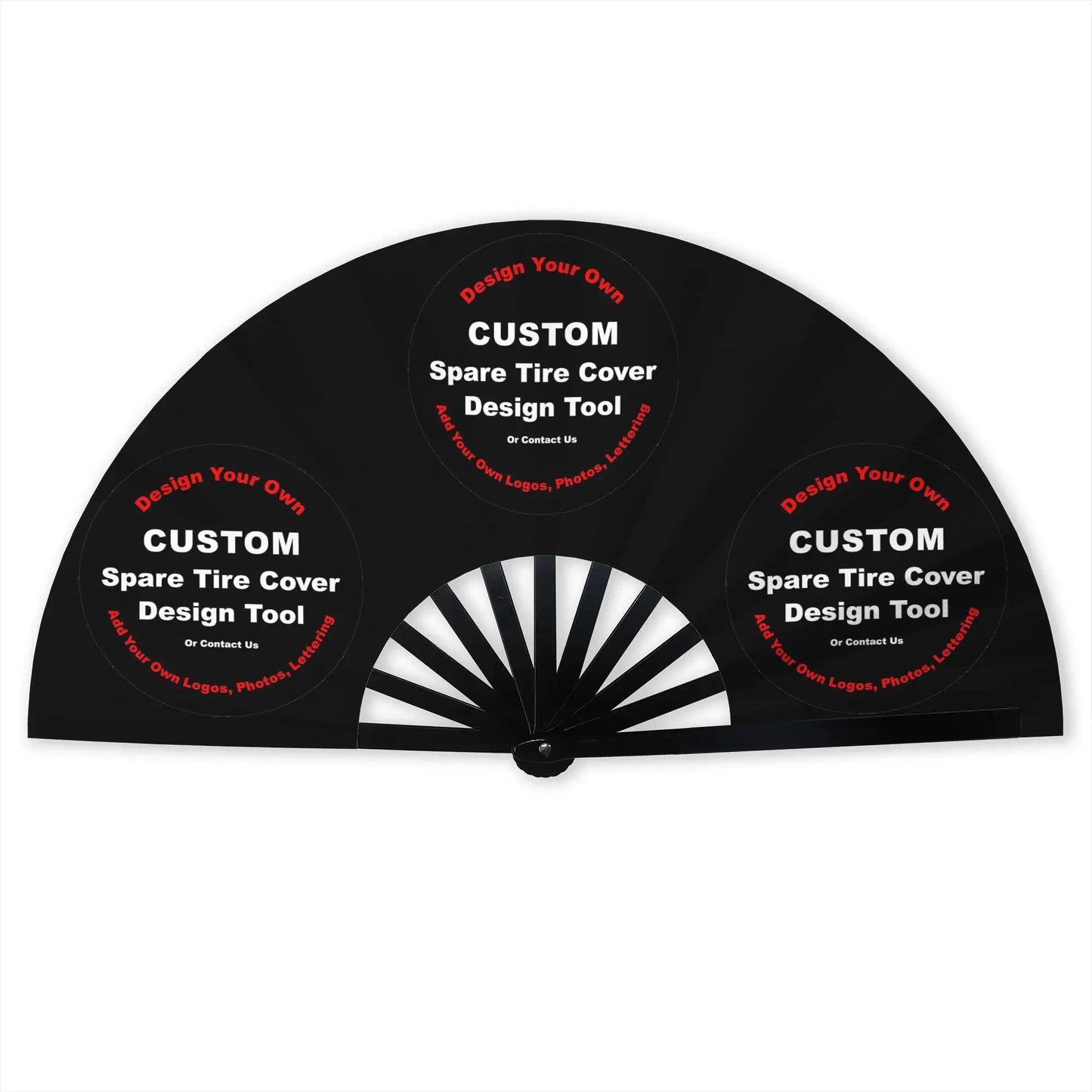 Customized Personalized Design Text Foldable Rodeo Fan